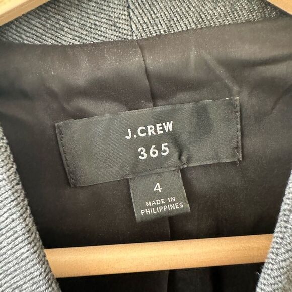 J Crew 365 Going Out Open Front Blazer Jacket in Stretch Twill Grey Size 4 - Picture 3 of 6